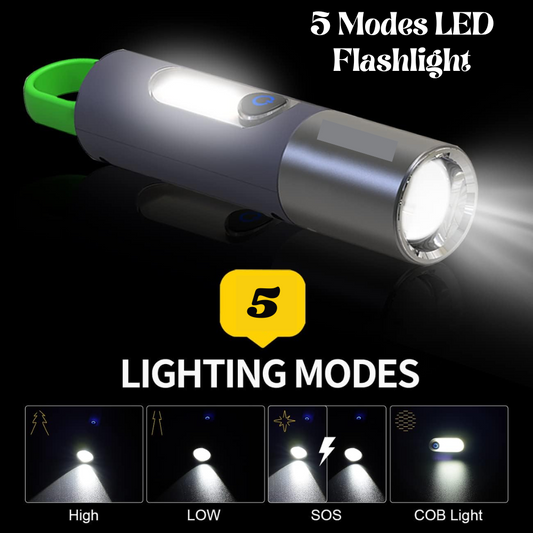 5 modes led flashlight