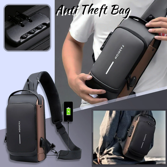 Anti theft sling bag