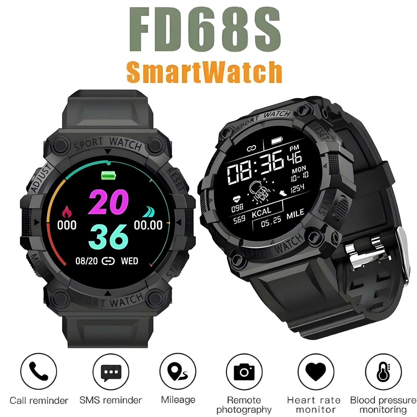 FD68S Waterproof Smart Watch