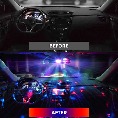USB Car LED Disco Light 2Pcs